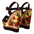 Dolce & Gabbana Multicolor Platform Wedges Sandals Charmeuse Shoes - Women’s Heels